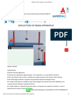 Deflection of Beam Apparatus - Mohan Brothers