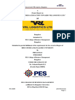 Project On Customer Satissfaction in VRL Logistics