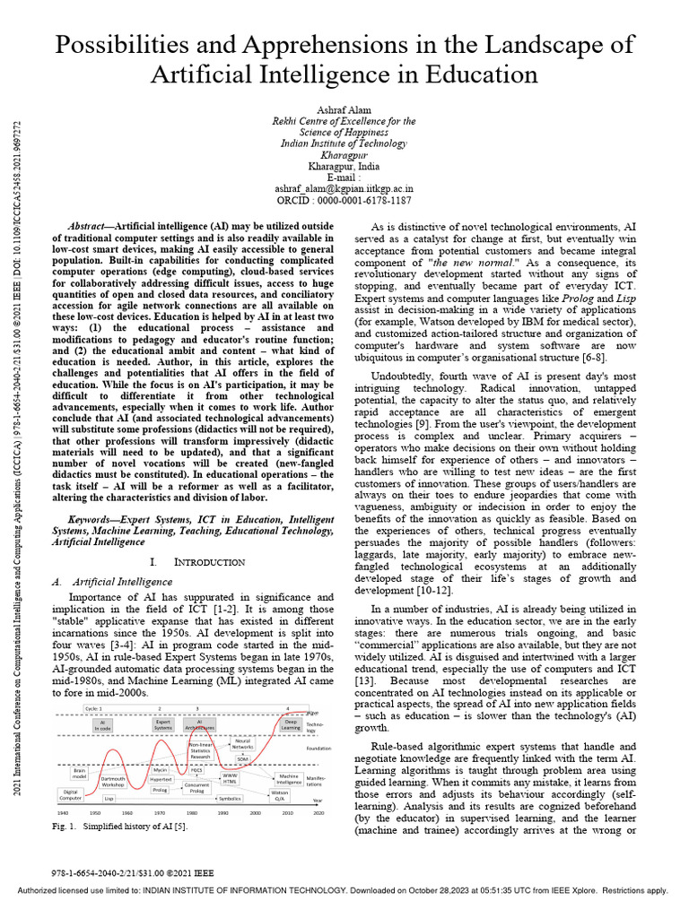 Possibilities and apprehensions in the landscape of artificial