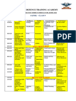 Sainik 9 Schedule - 2023