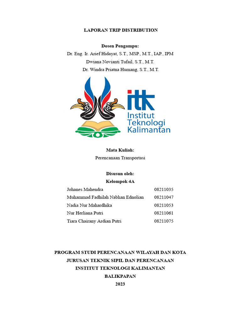 Trip Distribution | PDF