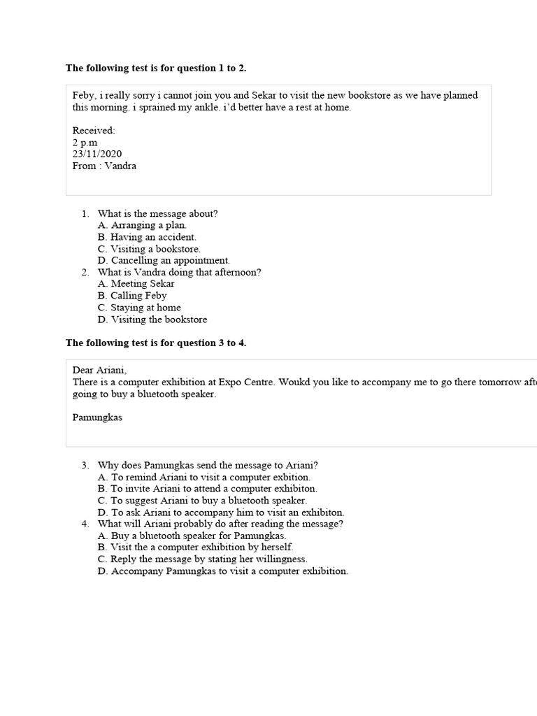 Short Message Kelas 8 PDF