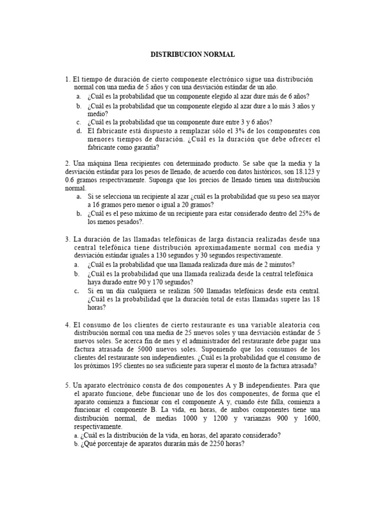 dISTRIBUCION NORMAL | PDF 