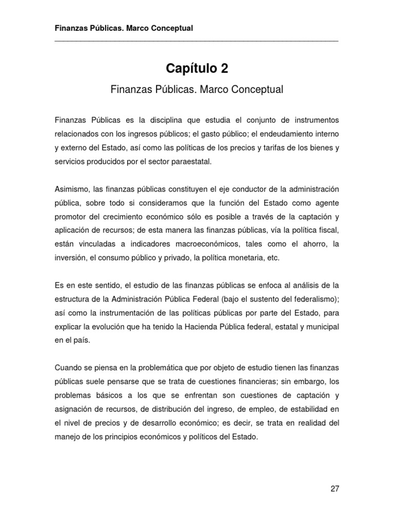 Finanzas Públicas: Conceptos Clave y Estructura | PDF | Finanzas y dinero