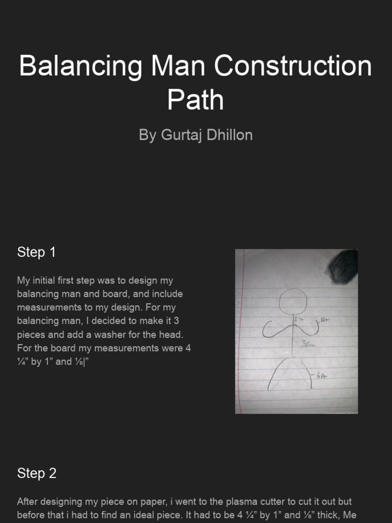 Metal Balancing Man Construction Guide | PDF | Drill | Industrial Processes