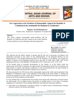 New Approaches To The Problems of Demographic Aging in The Republic of Uzbekistan in The Sustainable Development of Architecture