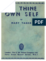 Tabor Mary To Thine Own Self