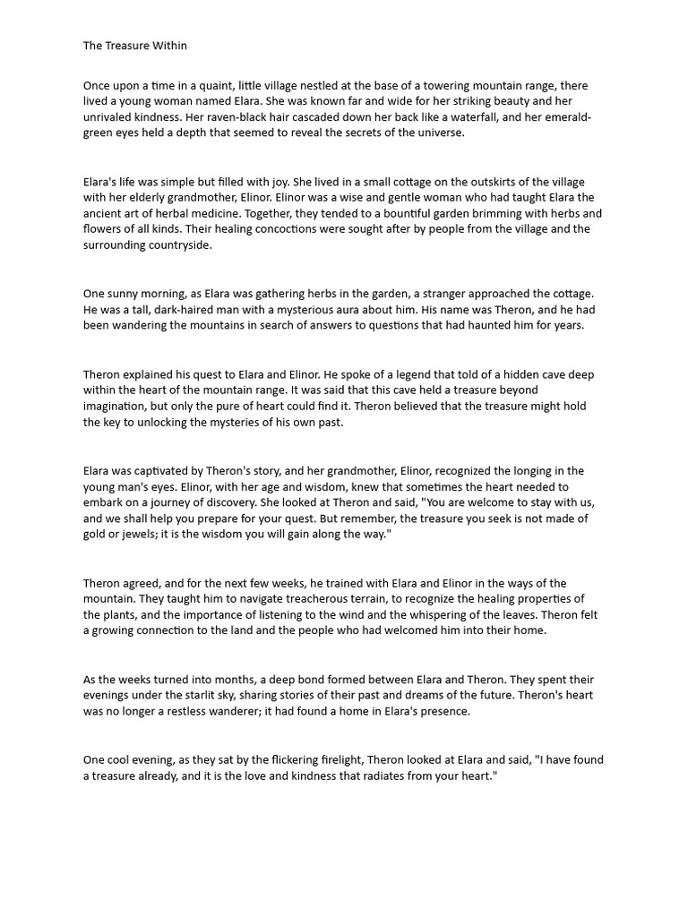 The Treasure Within Pdf