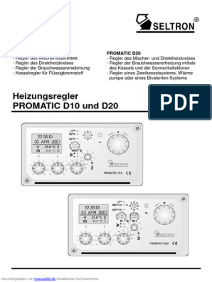 Heizungsregler Seltron Promatic D20