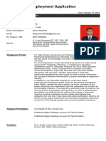 Employment Application: Feby Pratama