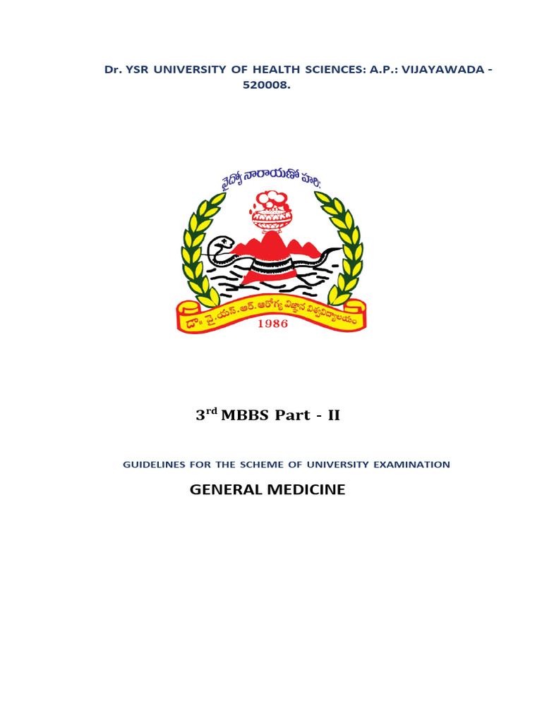 Guidelines for MBBS General Medicine Exam | PDF | Cirrhosis | Chronic ...