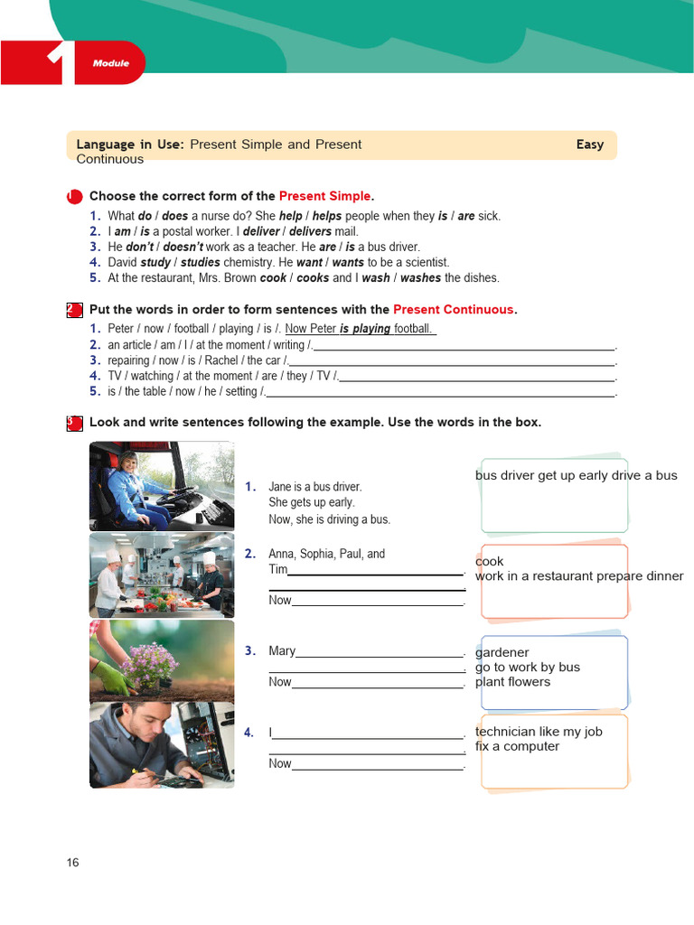 Lpro13 Present Simple Present Continuous | PDF