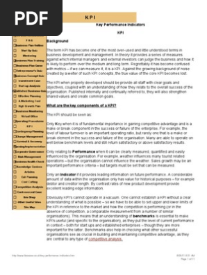 Key Performance Indicators