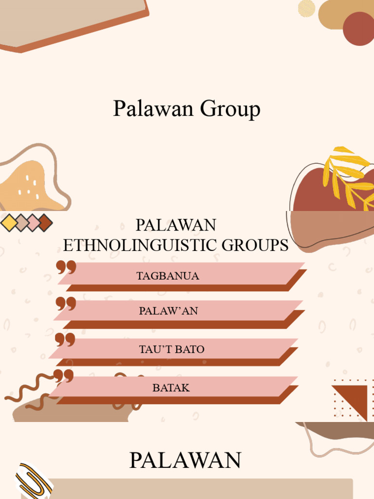 Indigenous Ethnolinguistic Groups of Palawan | PDF