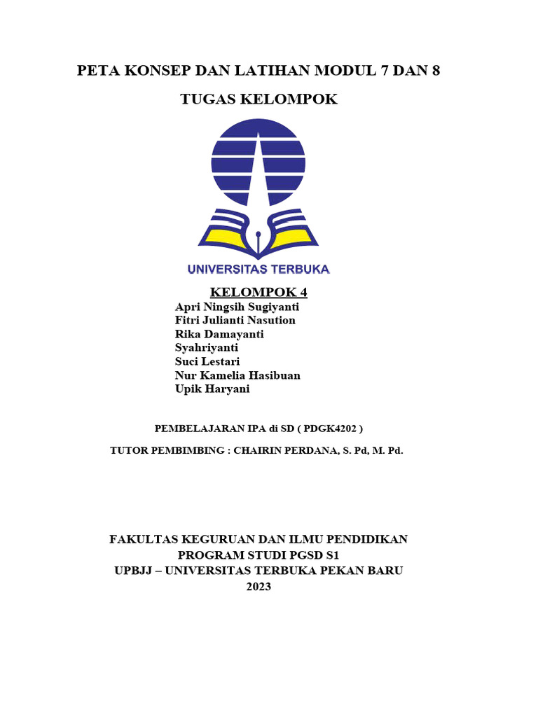 Peta Konsep Dan Latihan Modul 7 Dan 8 Pdf