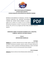 Ordenanza Sobre Actividades Económicas, de La Industria, Comercio, Servicio o de Índole Similar-Final