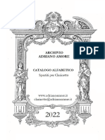 Archivio Adriano Amore Catalogo Degli Spartiti Per Clarinetto 2022