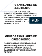 Grupos Familiares de Crescimento