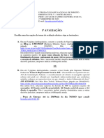 Direito Civil V - Reais I - Trabalho (P1 - 1 Avaliação) - 2023.1