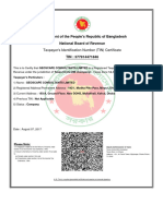 Geoscap Taxpayer's Identification Number (TIN) Certificate