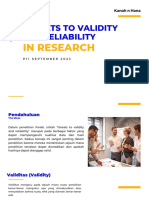 Threats To Validity and Reliability - Kanah N Hana