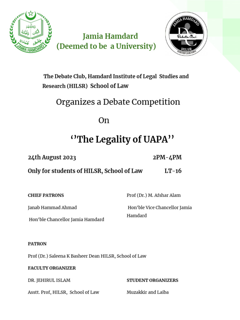 Debate Competition Brochure Pdf Justice Crime Violence