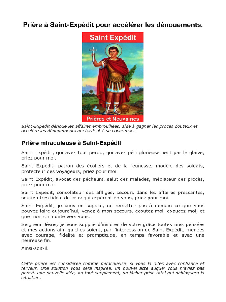 Prière À SaintExpédit PDF