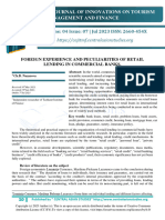 Foreign Experience and Peculiarities of Retail Lending in Commercial Banks