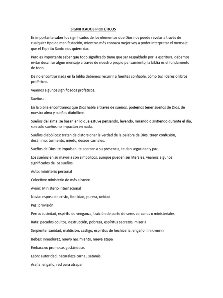 Significados Profeticos | PDF | Cristo (título) | Pecado
