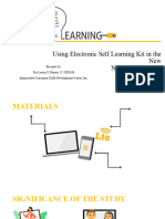 The Future Of: Using Electronic Self Learning Kit in The New Normal Education