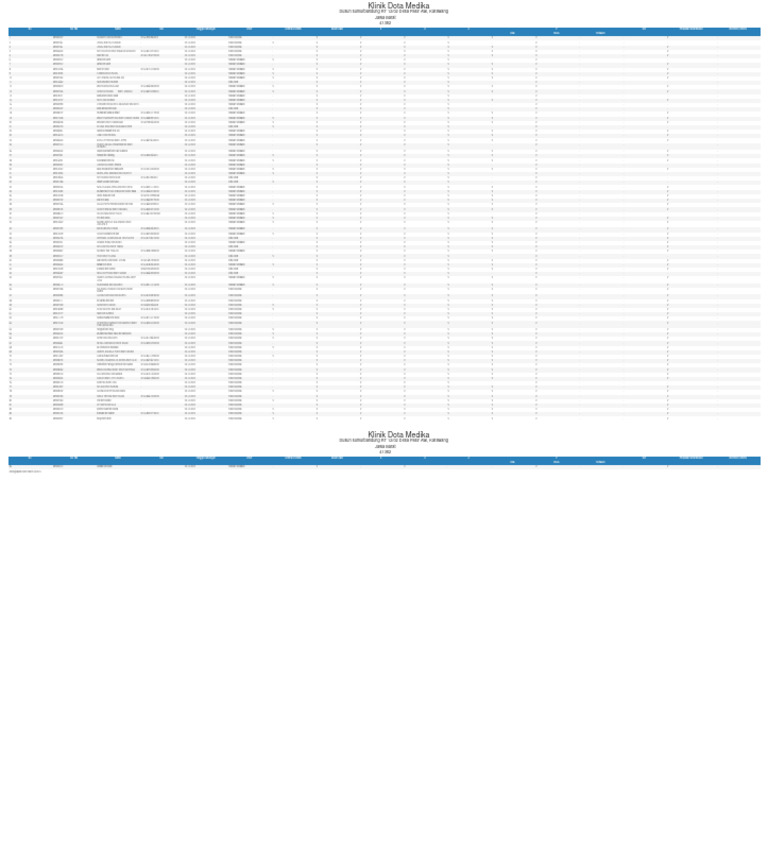 Patient Visit Records - Klinik Dota Medika | PDF