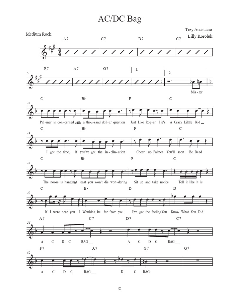 ACDC Bag - Score | PDF