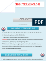 TIBBİ TERMİNOLOJİ DERS I OPT-TLT 2022 Ve 2023 GÜZ