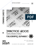 Fraktur Moderna - Caderno de Treino Caligrafia Go?tica - Por Iosh Art