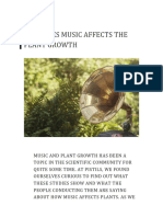 Relationship Between Music and Plants