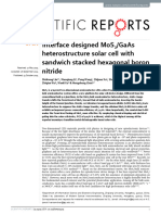 Interface Designed Mos2 Gaas Heterostructure Solar Cell With Sandwich Stacked Hexagonal Boron Nitride