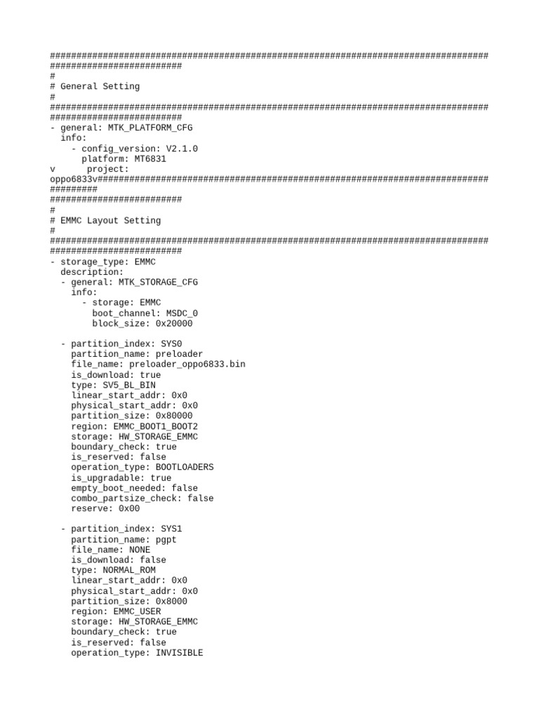MT6833 EMMC Layout Configuration | PDF