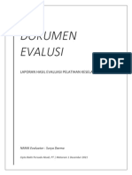 Evaluasi Terhadap Pelaksanaan Hasil Pelatihan