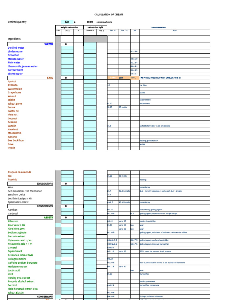 Homemade Cream Calculator 1.ru en PDF