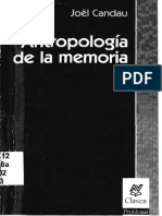 Antropologia de La Memoria Candau. TRT