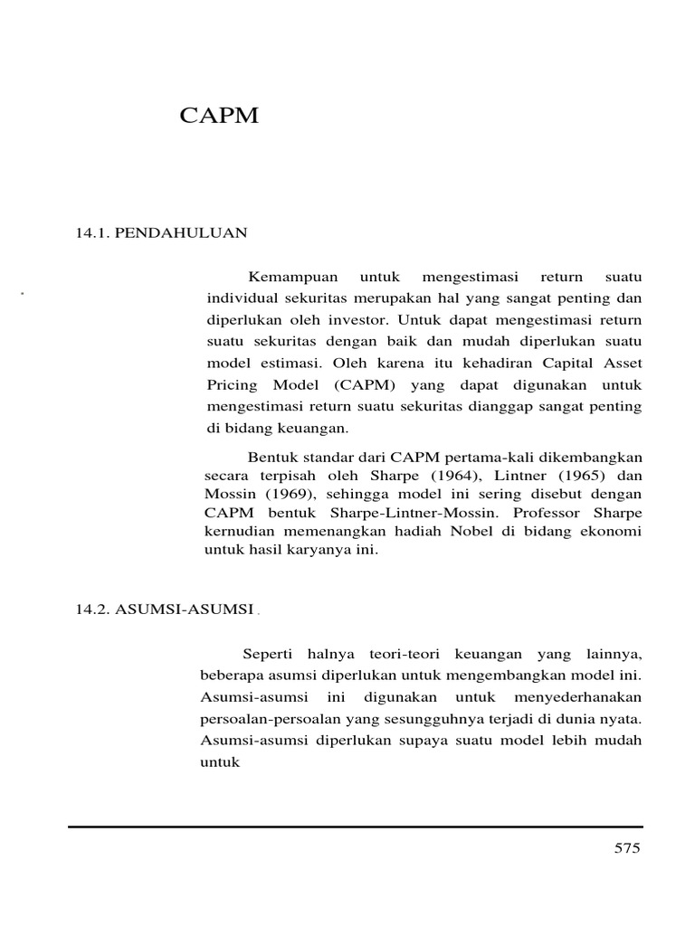 Bab 14 Capm Pdf