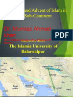 Lecture 2 Origin and Advent of Islam in Sub-Continent