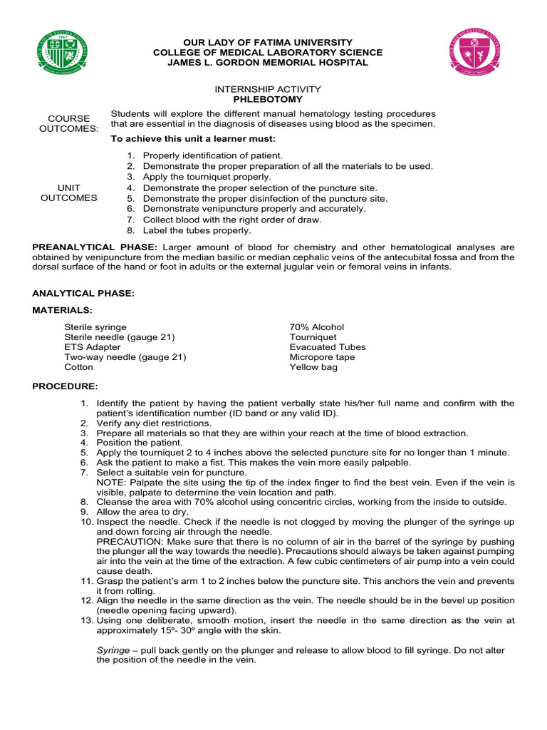 PHLEBOTOMY PROCEDURE STEP BY STEP PDF visual data 2