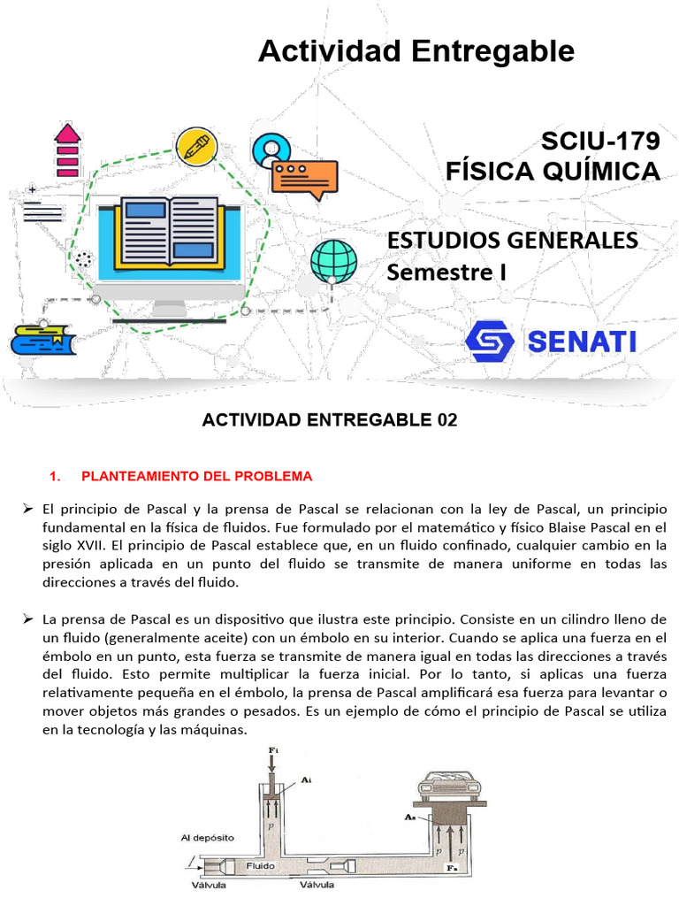 Aplicación del Principio de Pascal en Prensa Hidráulica | PDF ...