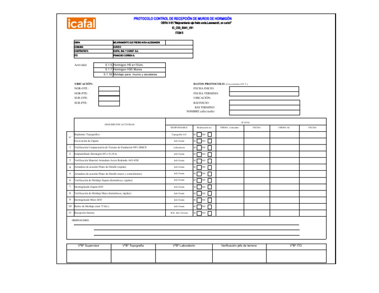 IC - C53 - S041 - V61 - Cartilla Control - Recepción de Muros Paso Bajo ...
