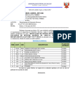 Informe N°013 Req. Materiales Diversos Huinche