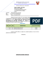 Informe N°009 Req. Combustible