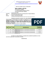 Informe N°015 Req. Fabricacion Tapas Huinche