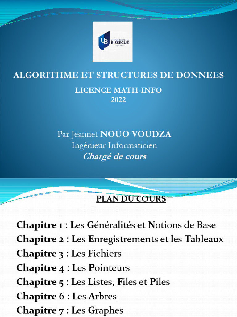 Algorithmes et Structures de Données | PDF | Programmation | Programme ...
