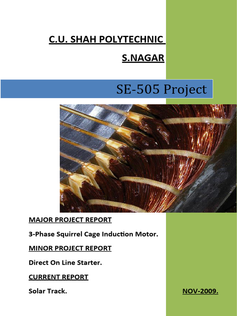 3 Phase Squirrel Cage Induction Motor Pdf Electric Motor